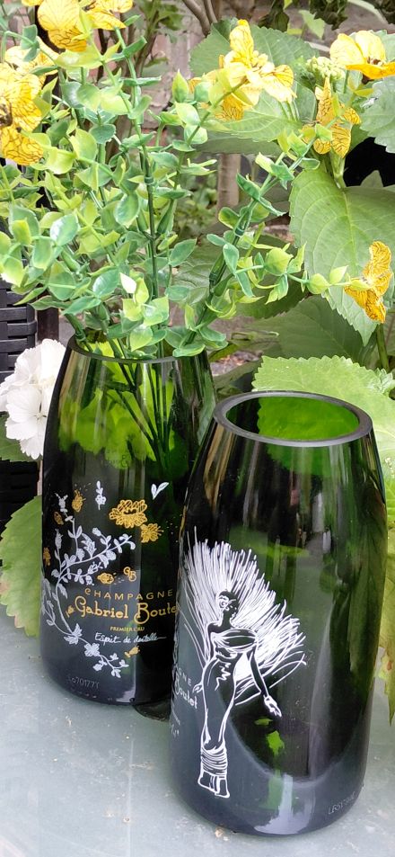 photo 2 vases bouteille champagne gabriel boutet